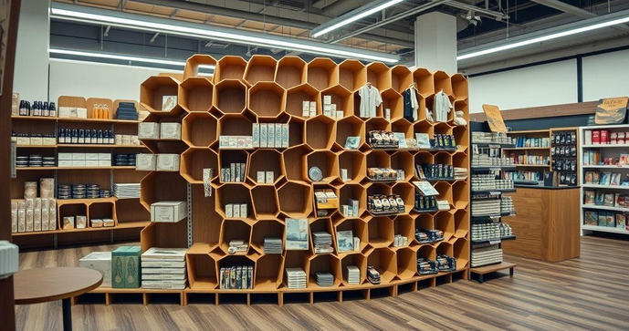 Estante Colmeia MDF para Loja: A Solução Ideal para Organizar e Exibir Produtos