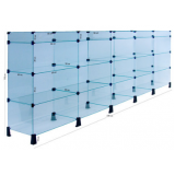 balcão de vidro modulado expositor Taboão da Serra